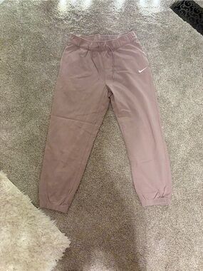 Nike Mauve/Pink Elastic Waist Sweatpants with Swoosh Tag